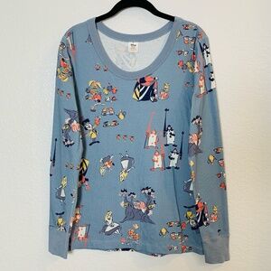 Disney Hanna Andersson Alice in Wonderland Pajama Top Women's Medium Whimsical